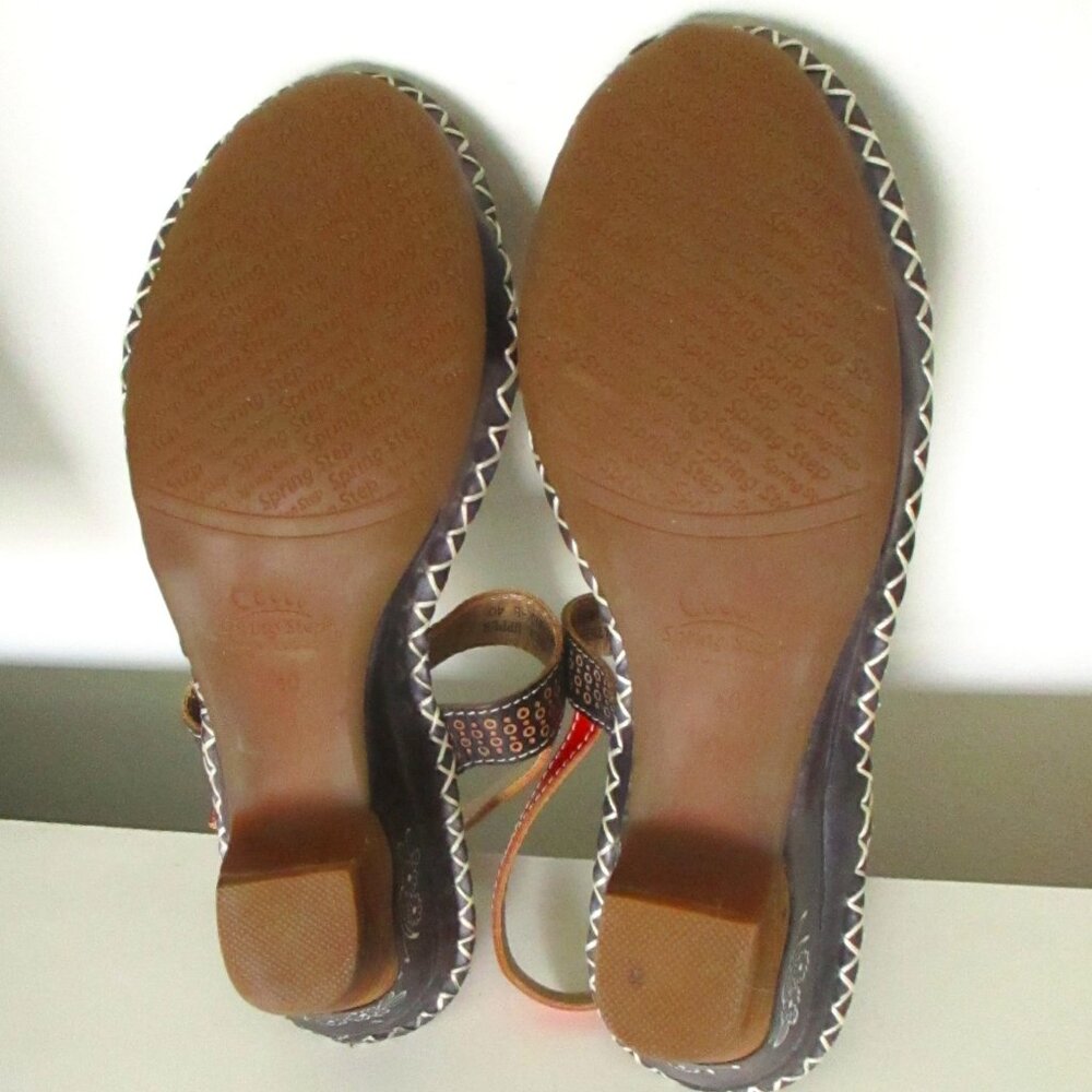 L'Artiste Dreamer-B Womens Red Leather Velcro Strap Slingback Heel Sandal-40 EUR - Picture 8 of 8